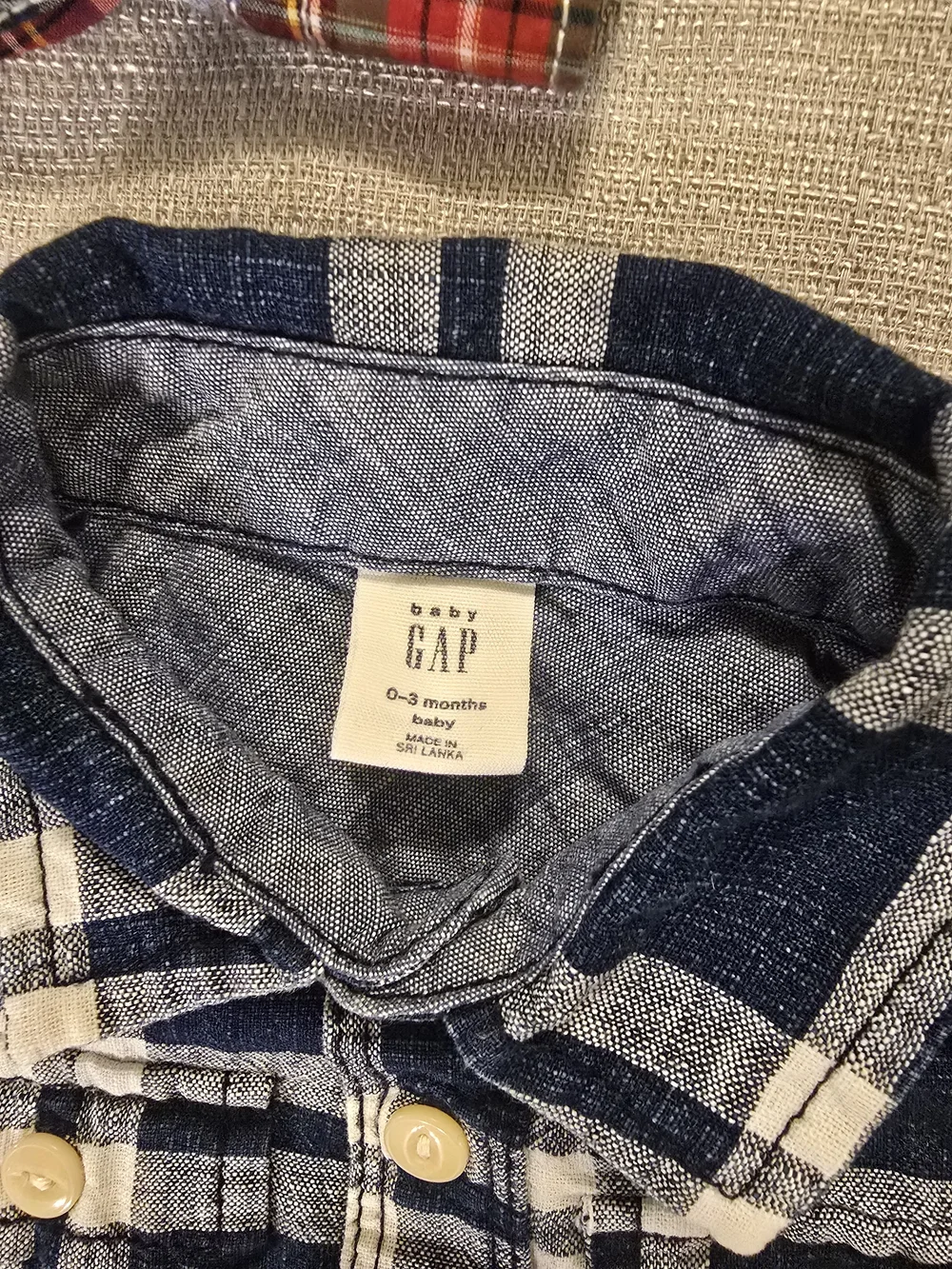 Baby Gap 0-3 Months Plaid Button Up Shirt Bundle Lot of 2 Long Sleeve